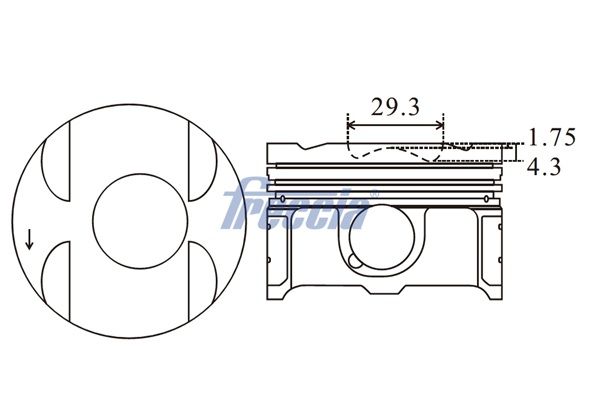 FRECCIA FP23-114550 Piston for FORD